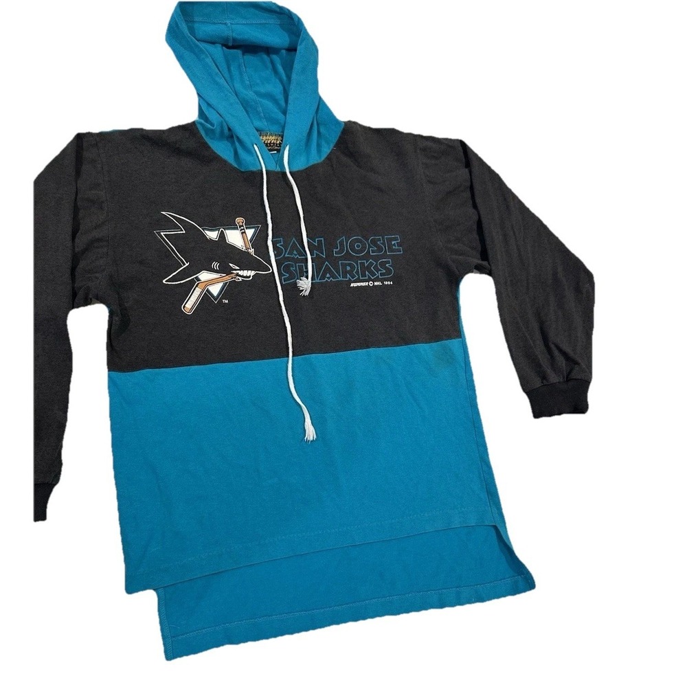 San Jose Sharks Vintage hoodie Colorblock Youth Large Adult XS 1994 NHL Hockey
